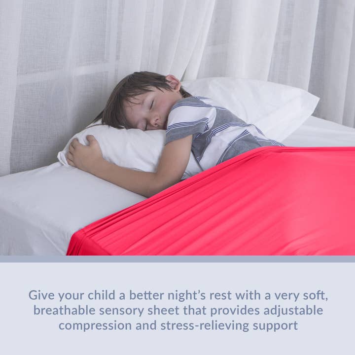 Special Supplies - Wholesale Bedding Blanket - Kids & Baby - Sensory Bed Sheet for Kids Compression Alternative to Weighted Blankets - Red