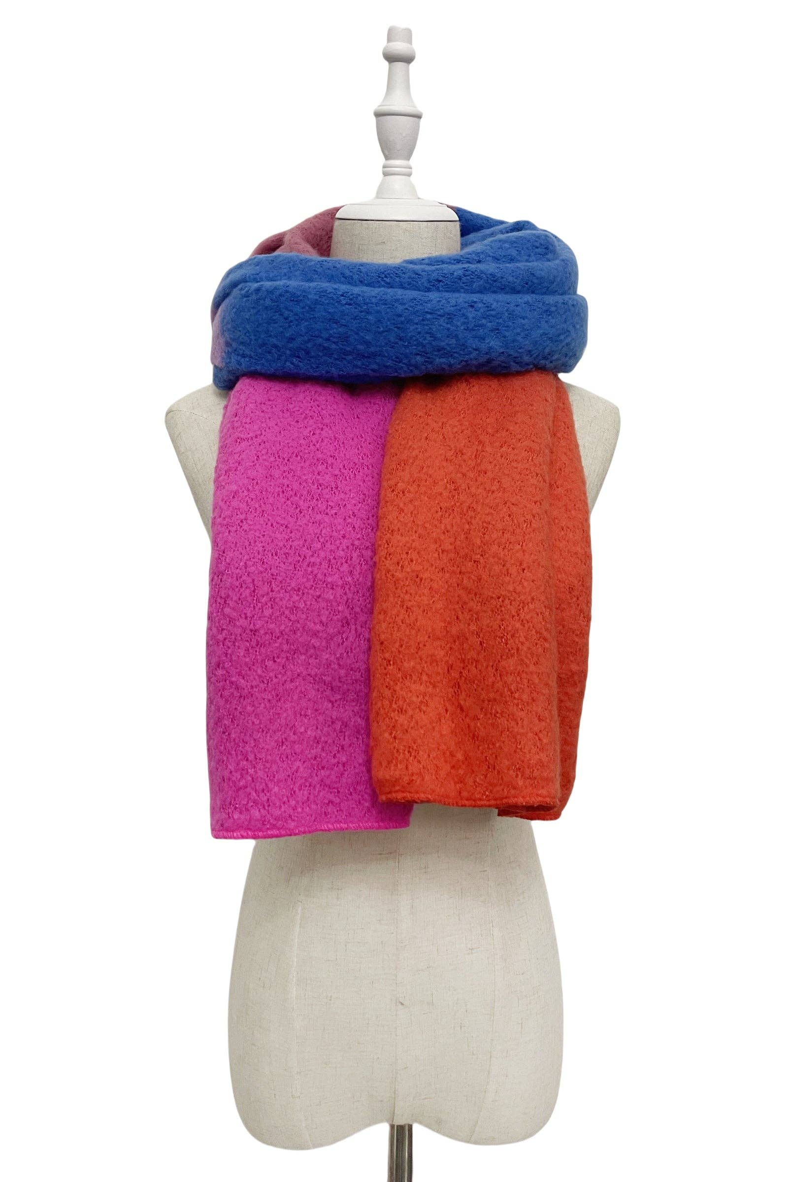 Fashion Scarf World - Wholesale Scarf - Women's - Block Colour Diagonal Edge Wool Scarf7
