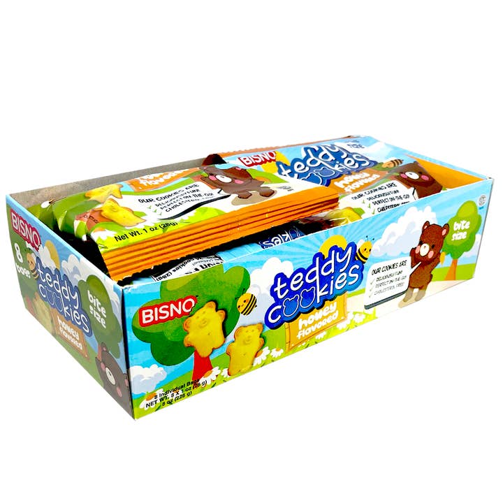 Teddy Cookies | Honey | Pack of 8 | 8 oz | Bisno for wholesale by Galil Brands