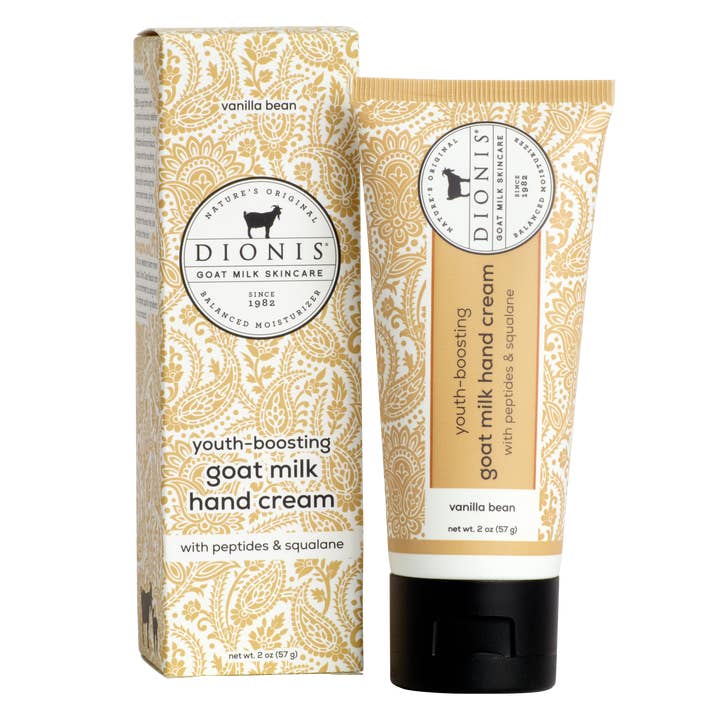 Dionis Vanilla Bean Youth-Boosting Hand Cream, 2 oz for wholesale by Dionis Goat Milk Skincare