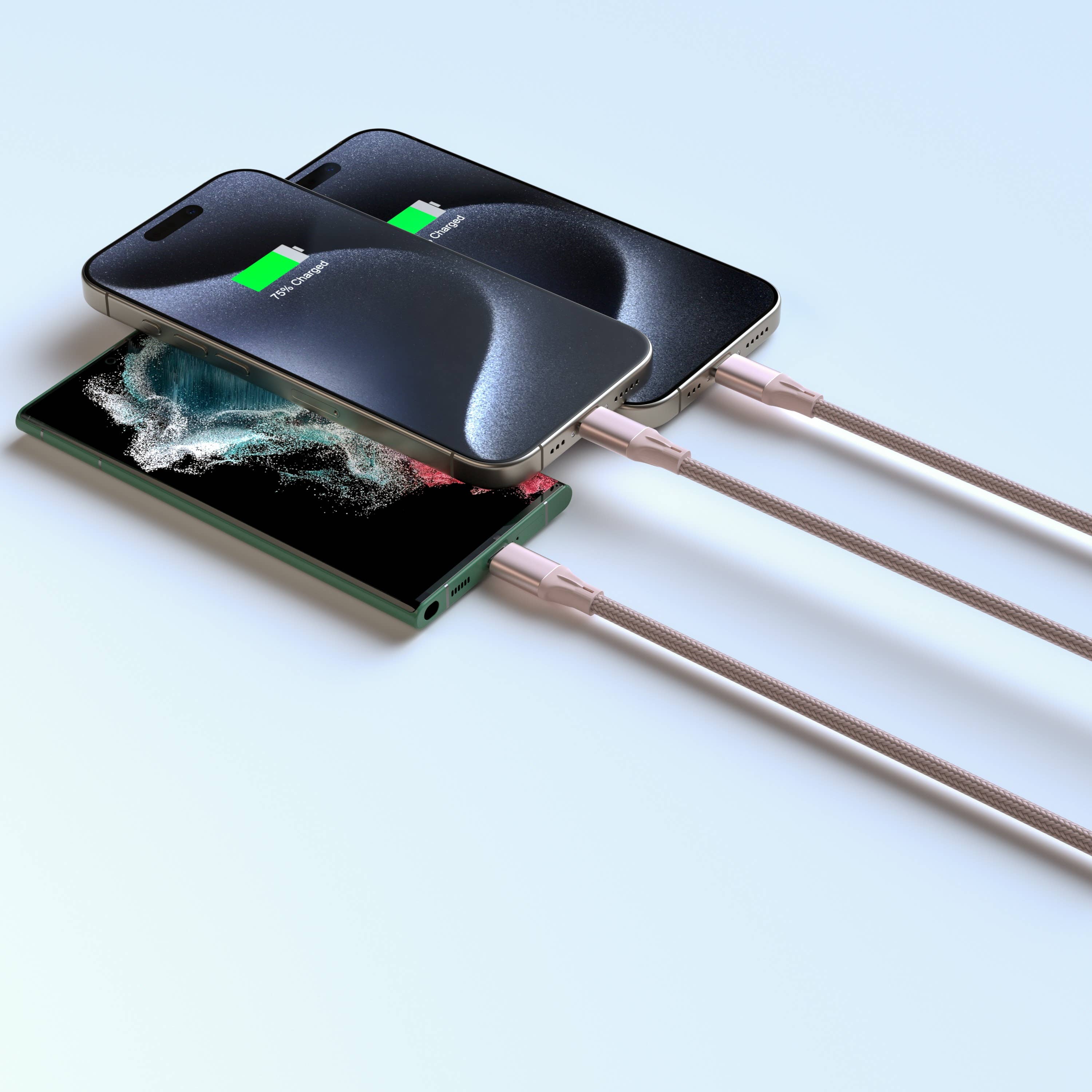 LAX Gadgets - Wholesale Charging Cable - 3-in-1 Cable For IPhone/Ipad & Android Devices - Retail Pack6