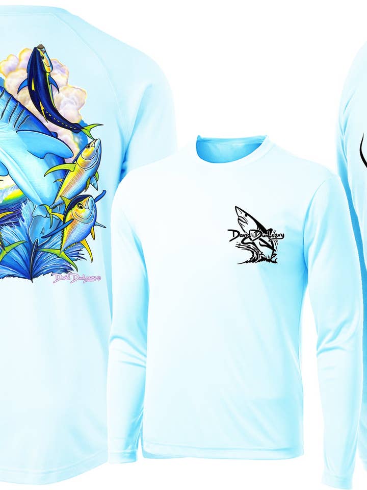 Haut à manches longues pour homme Performance Mako Shark pour la vente par David Dunleavy