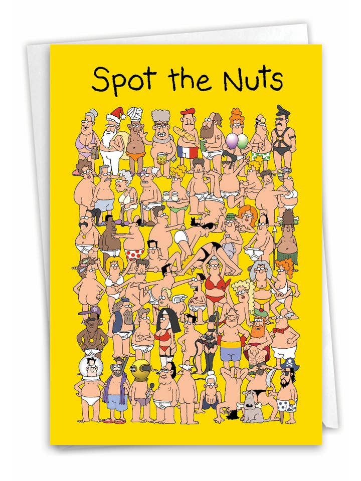 NobleWorks - Spot the Nuts - All Occasions Card for wholesale by NobleWorks