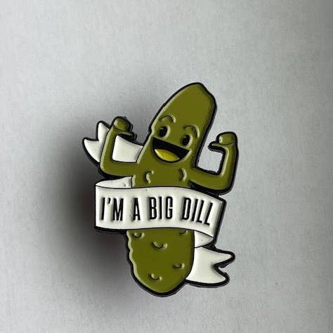 Big Dill Enamel Pin for wholesale by Deli Fresh Threads