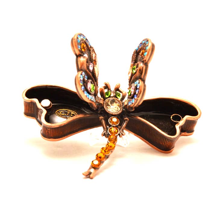 Ciel Collectables – Großhandel Schmuckschatulle/-Organizer – Schmuckkästchen mit Schmuckstück in Libellenmotiv mit Schmucksteinen. Handgerät Mehrfarbig4