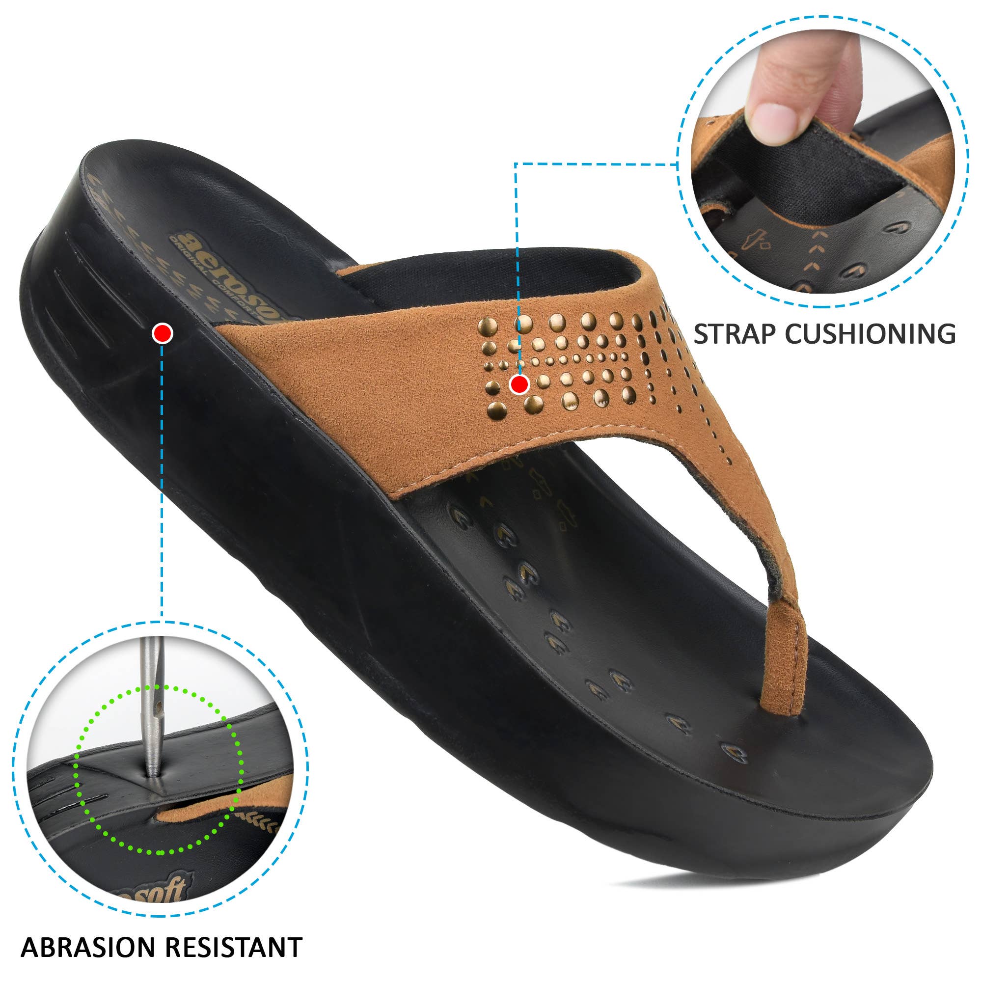 AEROSOFTFOOTWEAR - Wholesale Sandaal - Dames - Aerosoft - Dazzler platform sandalen voor dames6