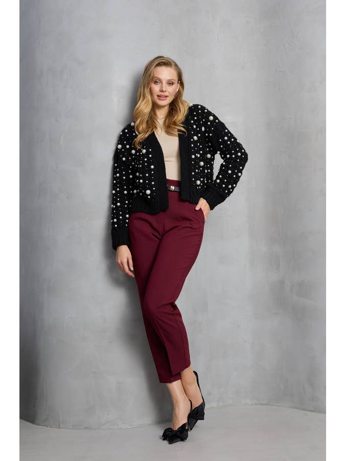 SAACHI – Großhandel Strickjacke – Damen – Deco-Perlen-Strickjacke mit Zopfmuster13