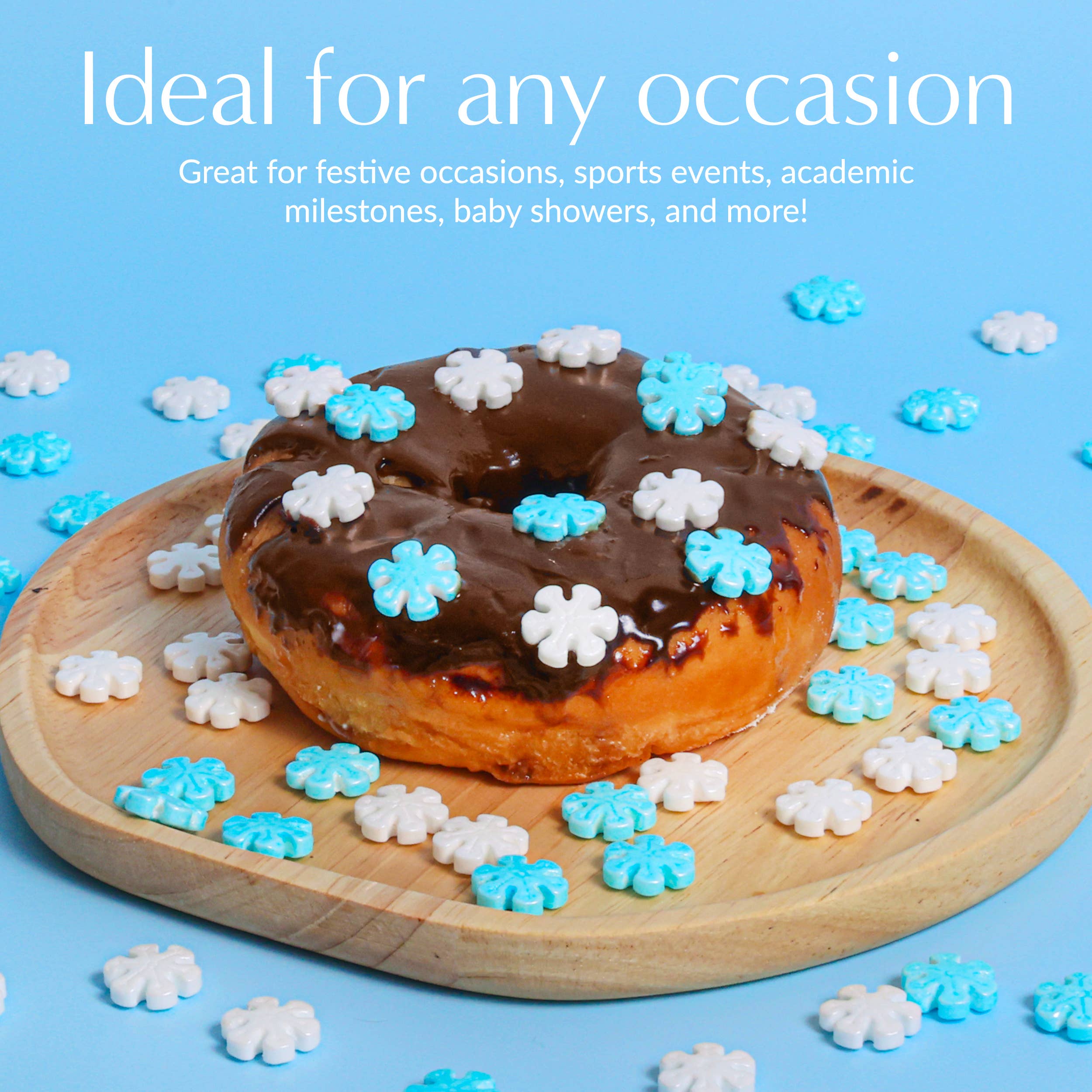 Sprinklemania – wholesale Strössel – Sprinklemania Sprinkles: Snöflingor, 3,5 oz kub4