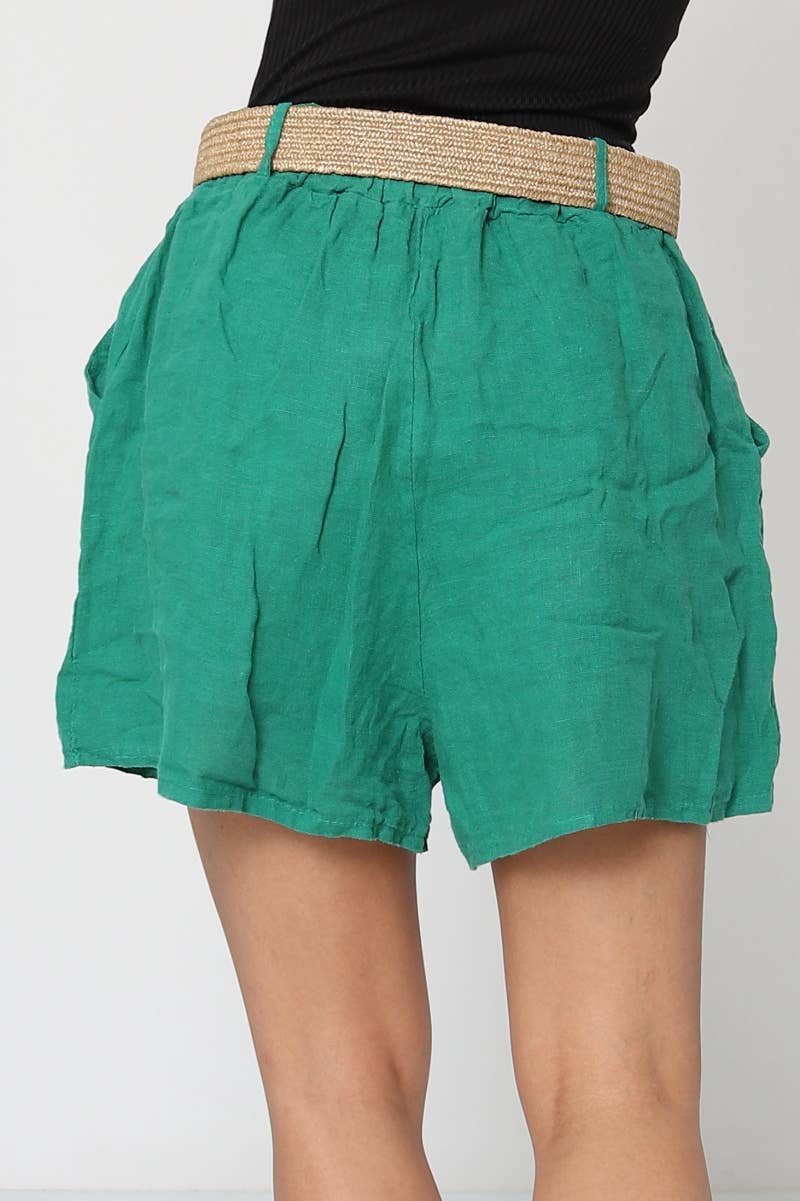 LÉA & LUC – wholesale Shorts – Dam – Shorts i 100 % linne med bälte REF. 505716