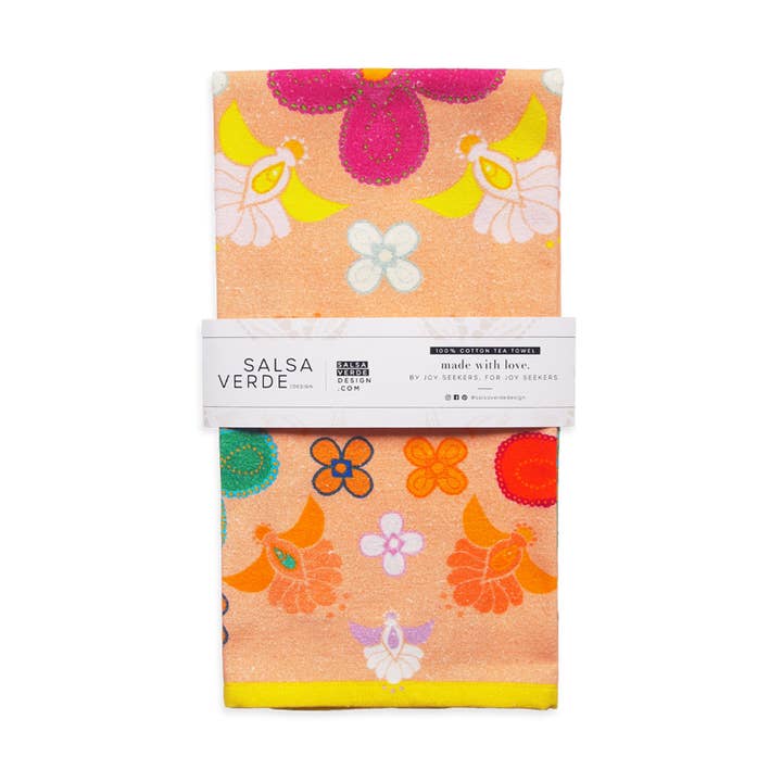 Jali Tea Towel for wholesale by Salsa Verde Design