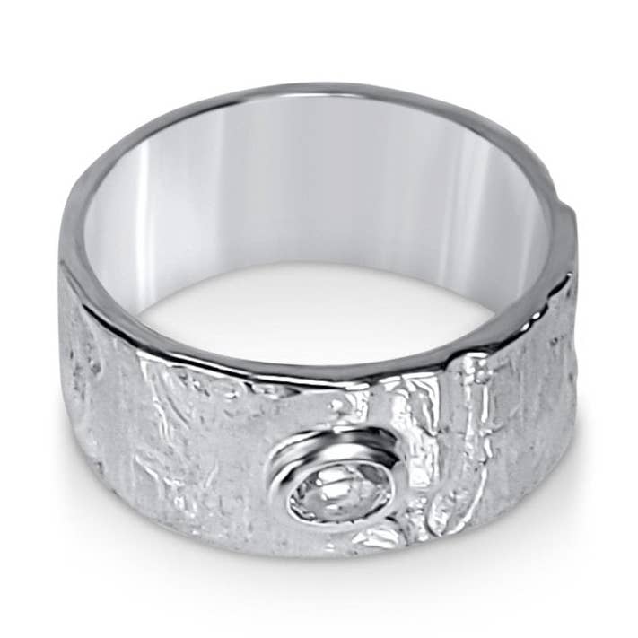 Nerissa Silberring mit 4 mm ovalem Edelstein für den Großhandel von Joie Designs