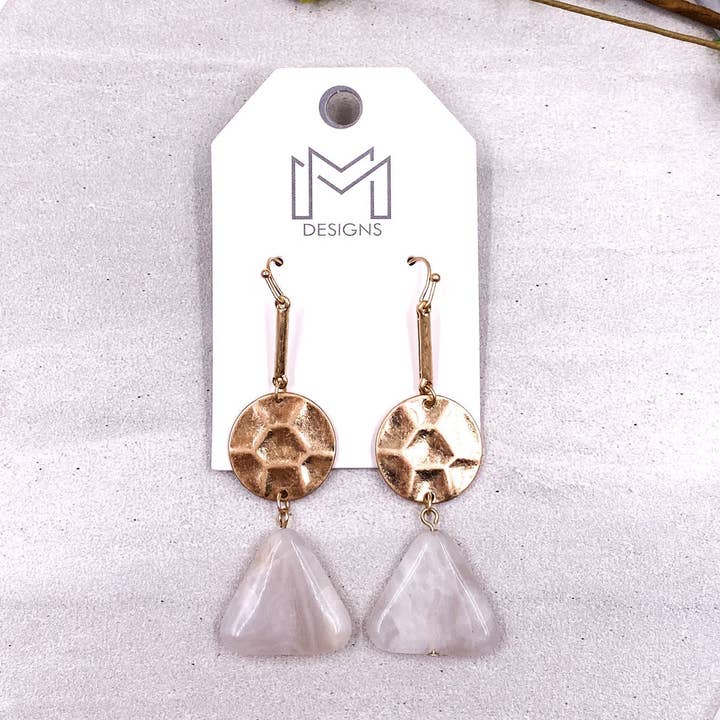 Jeni Earrings - Ivory for wholesale by MM Designs