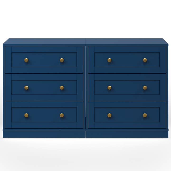 Heynemo - Vente Armoire - Table de chevet à 3 tiroirs, grande table de chevet avec rond doré20