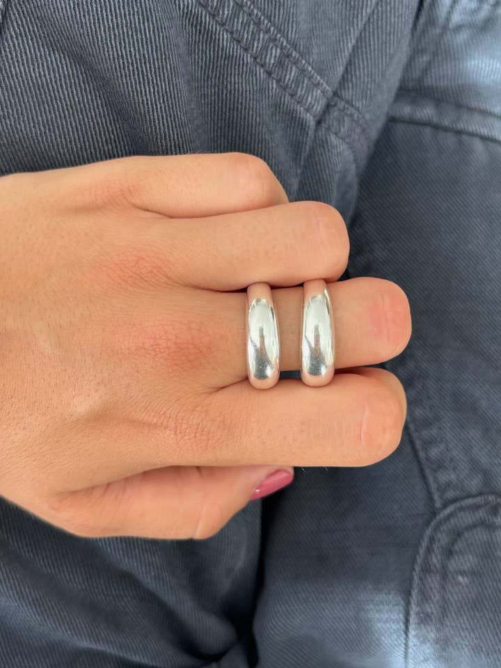 Dobbelt sølvring for engroshandel hos Woonder