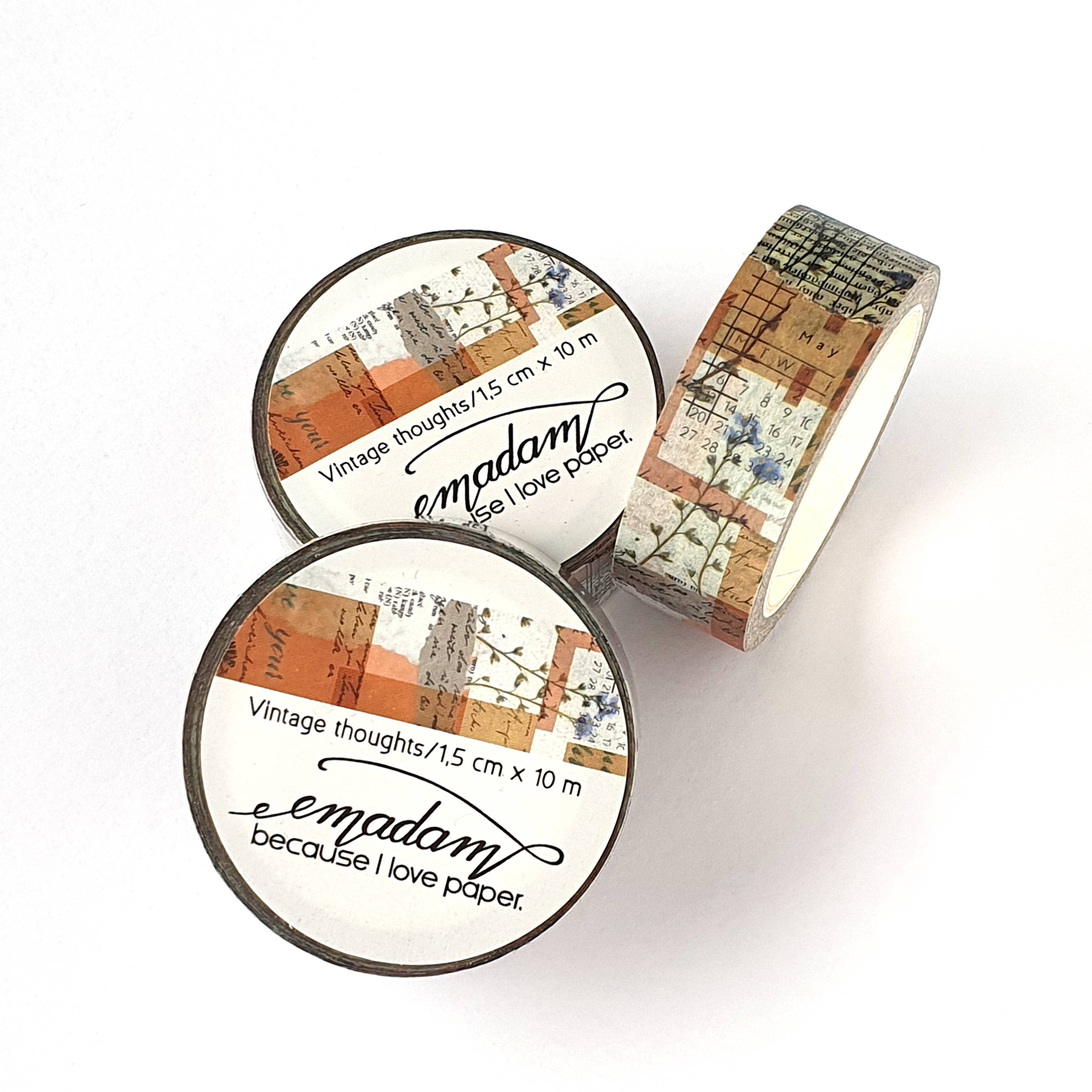 Emadam - Art & Design - Wholesale Washi Tape - Washi Tape - Vintage Thoughts7