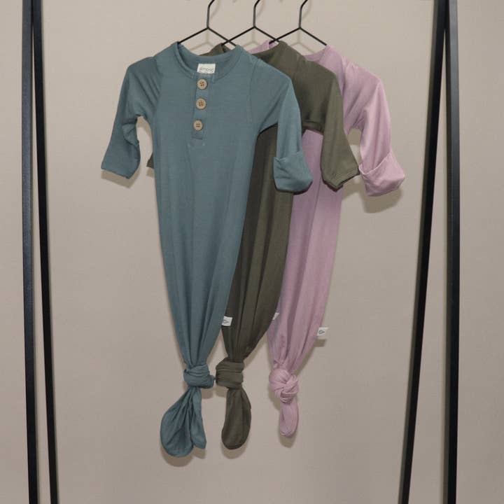 Vestido Baby Knot | Vestido de Recém-Nascido | Género Neutro Outfit por atacado de Almond Bud