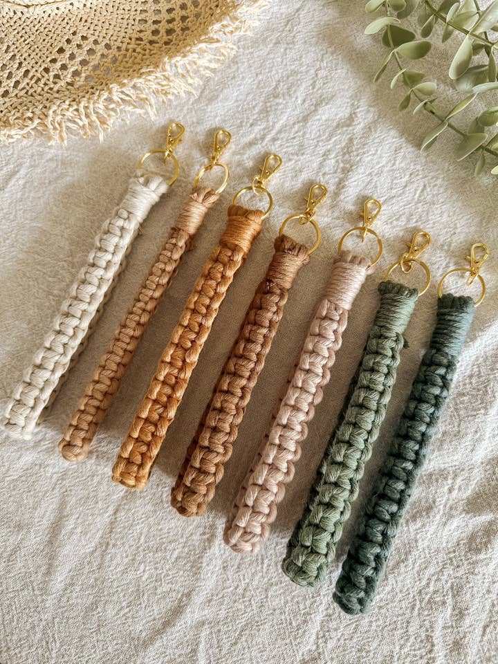 Handmade Macrame Wristlet | Boho Wristlet for wholesale by Hawkesbury Handmade