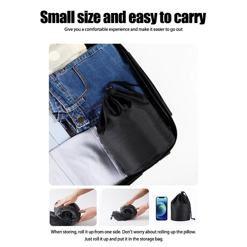 VIGOR - Vendita all'ingrosso Set da viaggio - Cuscino da viaggio con cappuccio a forma di U per collo (confezione da 10)10