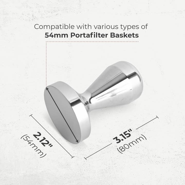 Kaffe - Wholesale Kitchen Tool/Gadget - Kaffe 54mm Stainless Espresso Tamper - Premium Press Tool