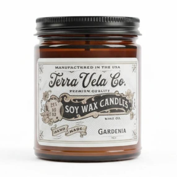 California Sage Vintage #2 Collection Soy Candle Amber Glass for wholesale by Terra Vela