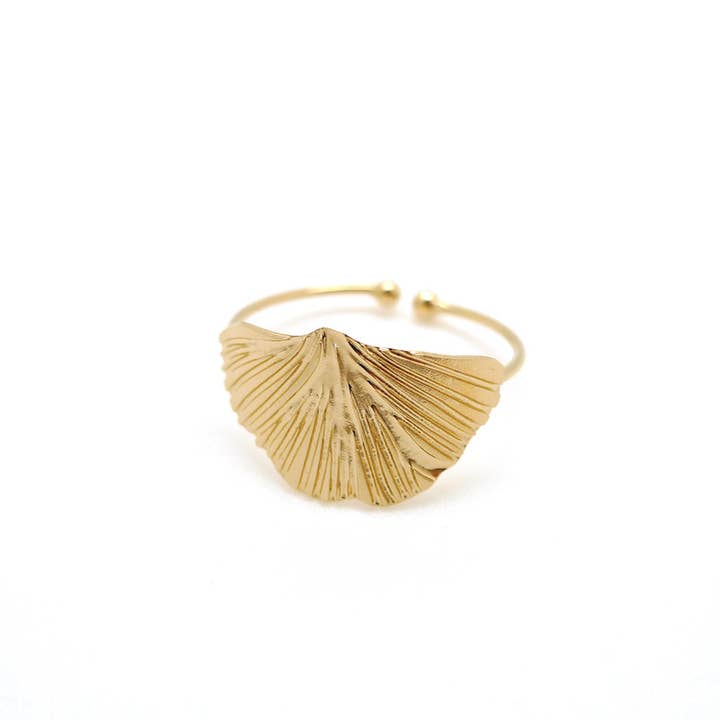 Nadja Carlotti - Wholesale Band/Stacked Ring - SMALL ADJUSTABLE GINKGO RING1