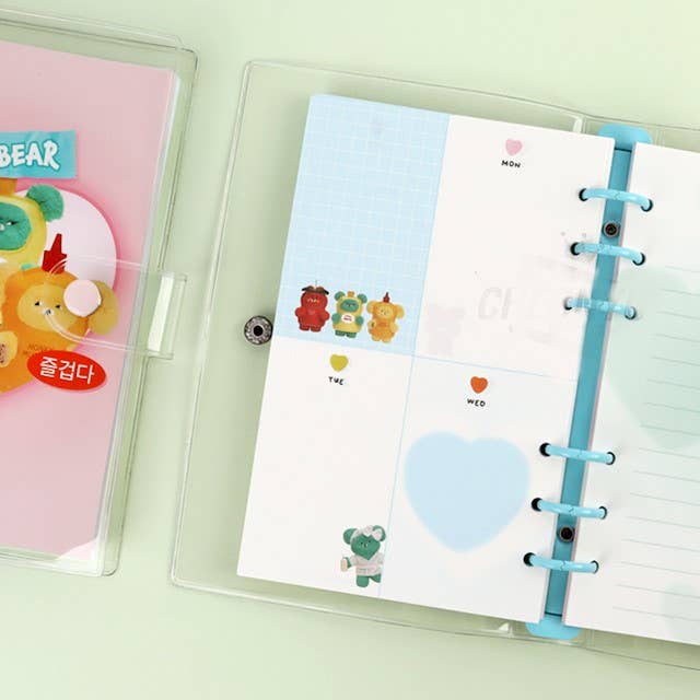 K_Wonderland - Wholesale Planner - Wasabi Bear 6-Ring Undated Planner Dairy Journal