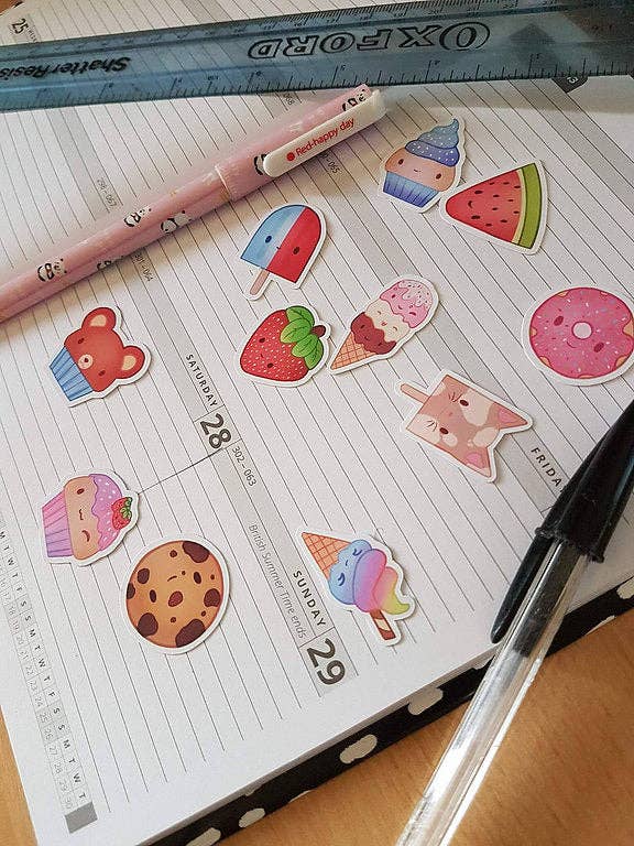 Food Planner Stickers for wholesale by Ellesdoodlebox