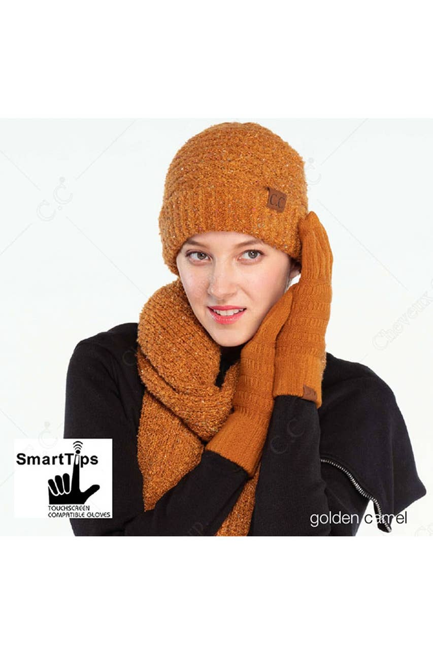 Hana - Vendita all'ingrosso Guanti - Donna - Guanto in maglia a coste tinta unita C.C18