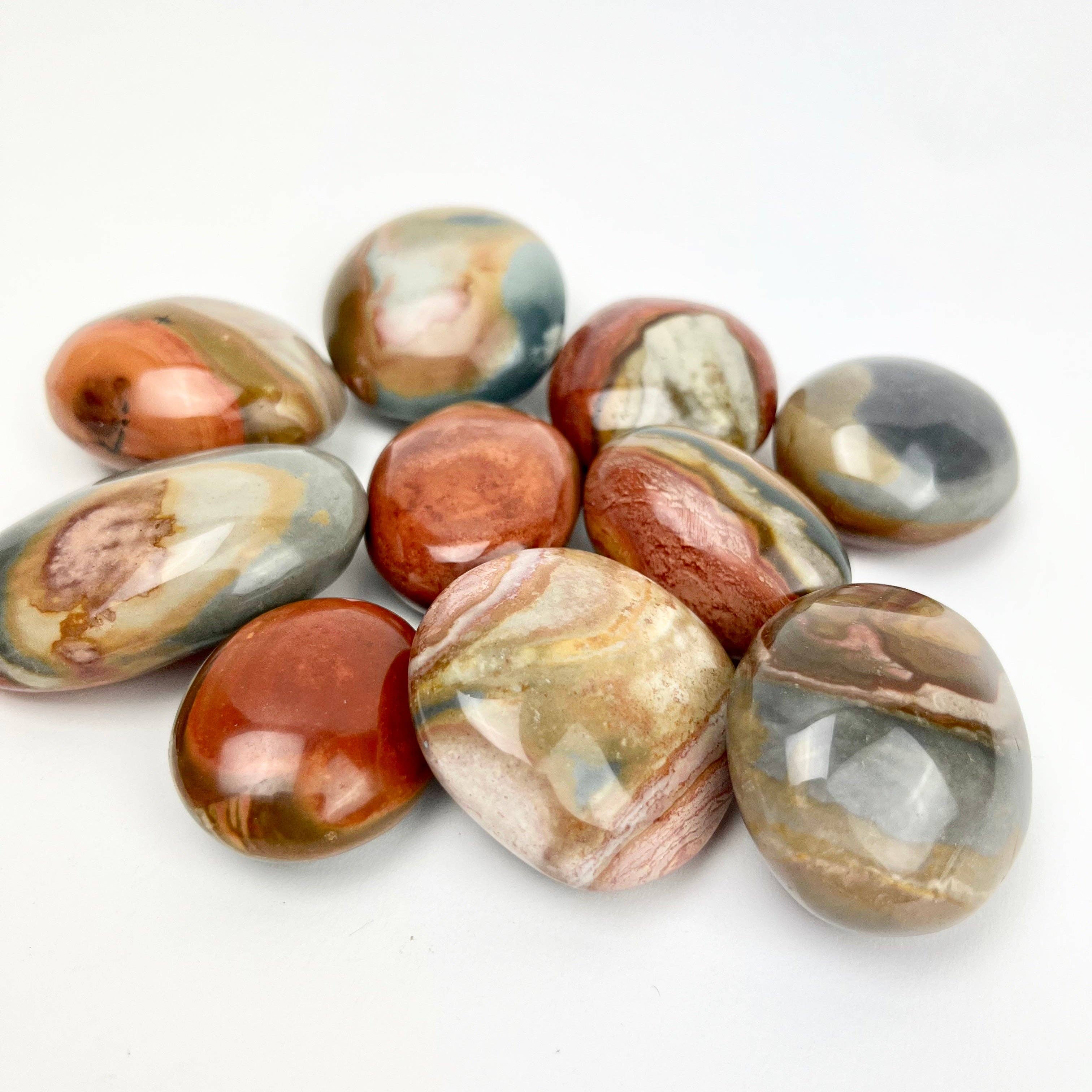 Pelham Grayson Rose – wholesale Spiritual stone/crystal – Polychrome "Desert" Jasper| Palmstone | 30-40mm | Madagascar2