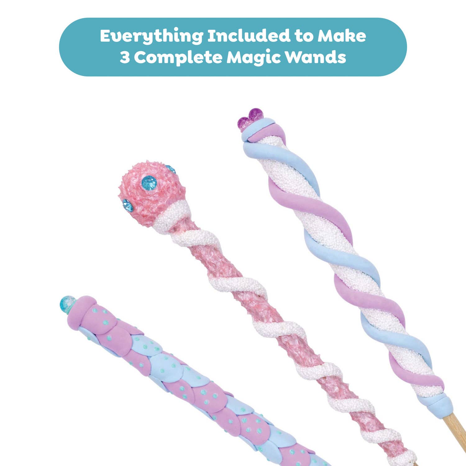 Tiger Tribe - Wholesale DIY Craft Kit - Kids - Magic Wand Kit - Pastel Power3