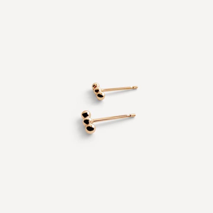Lily Dot Bar Studs | Gold Fill for wholesale by Sheena Marshall Jewelry