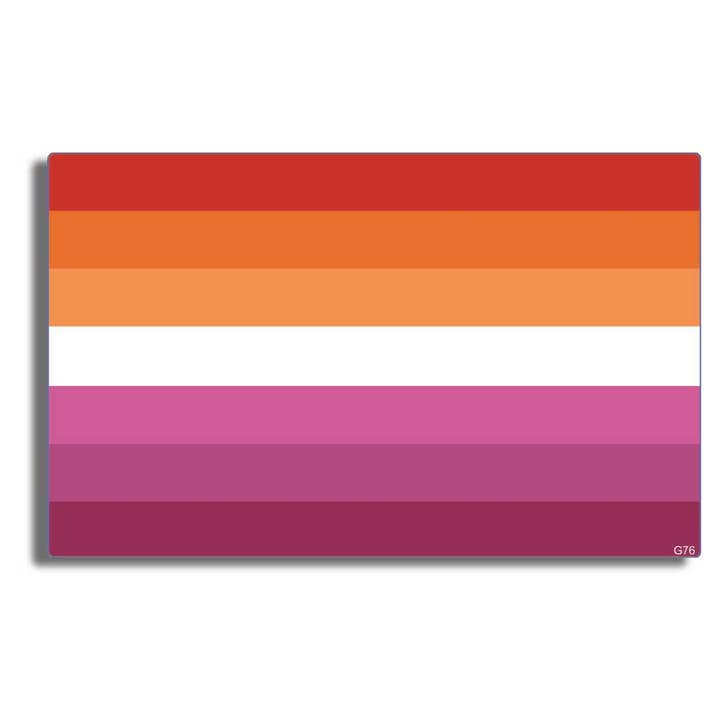 Lesbian Pride Flag - Bumper Sticker, Car Magnet for wholesale by Humper Bumper
