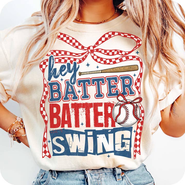 T-shirt rétro de baseball "Batter Batter Swing", pull de baseball pour la vente par NVC Ecommerce LLC