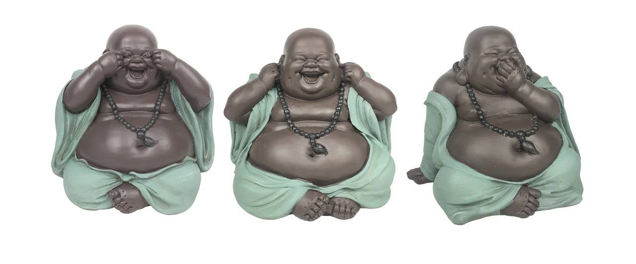 Esoterica Arte - Wholesale Decorative Figurine - Buddha Cego, Surdo E Mute Resin 15, 5x14, 5x14cm (3 pcs)0