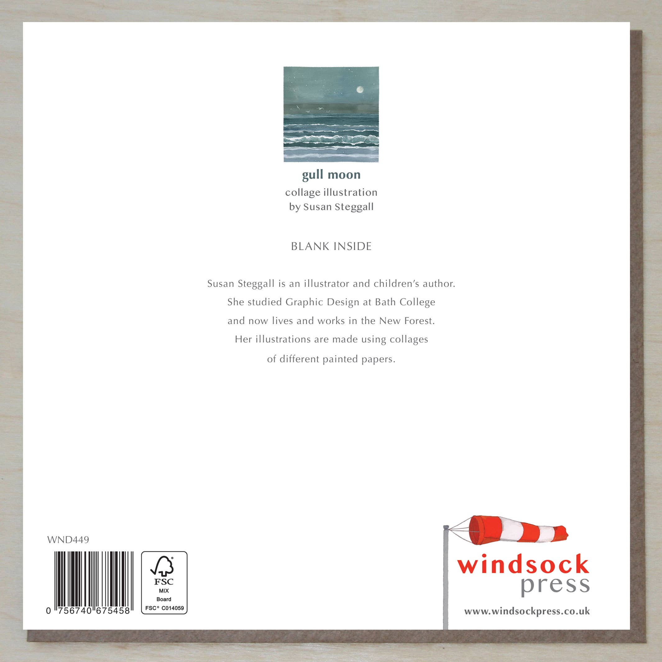 Windsock Press – wholesale Everyday greeting card – Gull Moon 2