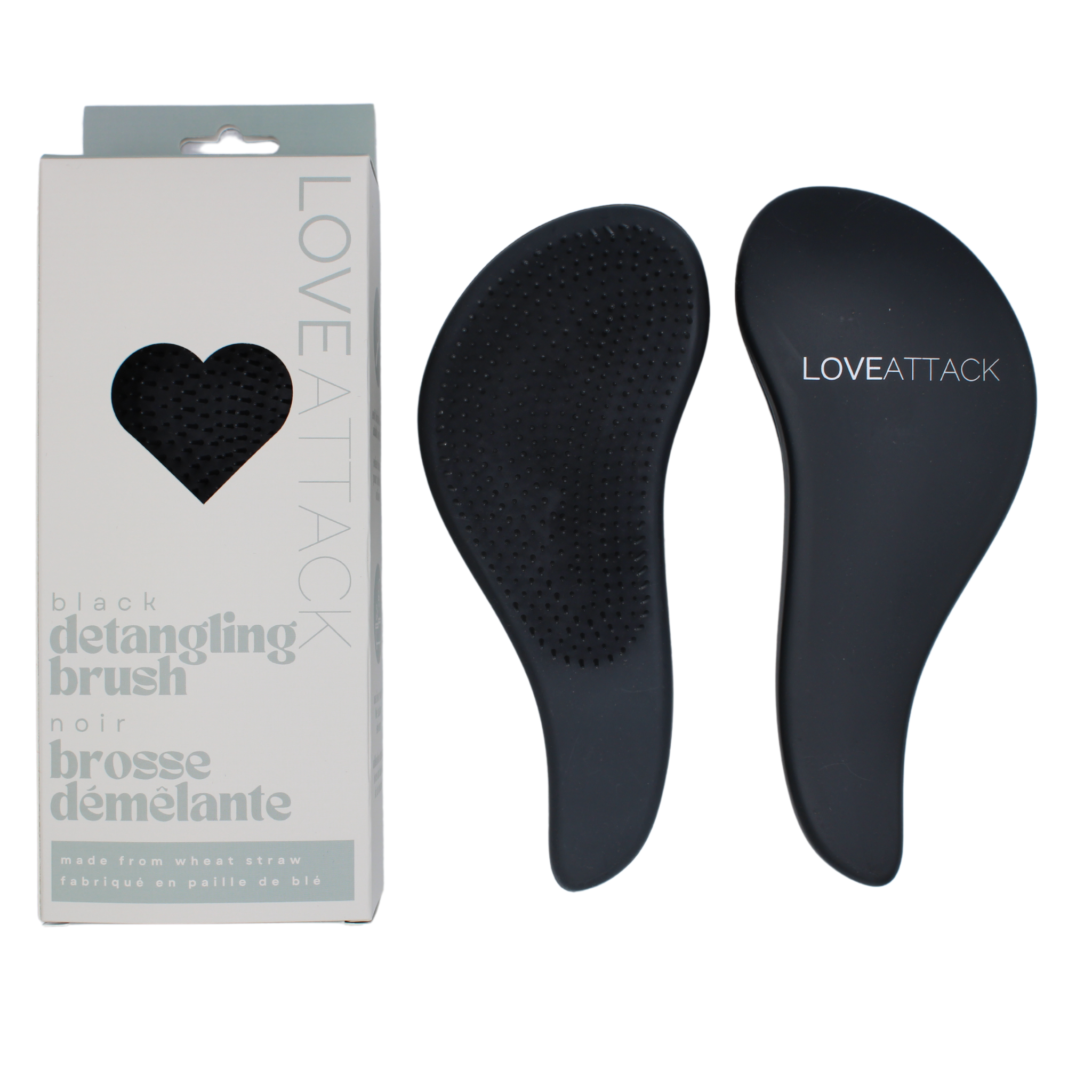 Love Attack - Wholesale Hair Brush/Comb - Wheat Straw Wet/Dry Detangling Hair Brush4