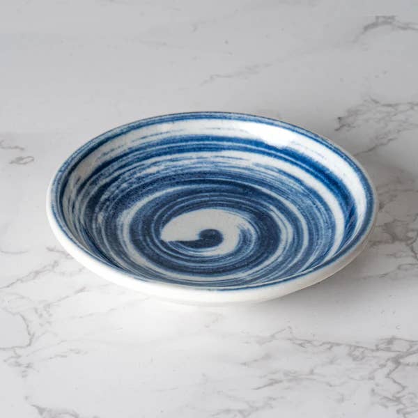 Urban Tokyo - Wholesale Sauce Server - Swirl Design 2oz 3.75"Dia Porcelain Sauce Dish2