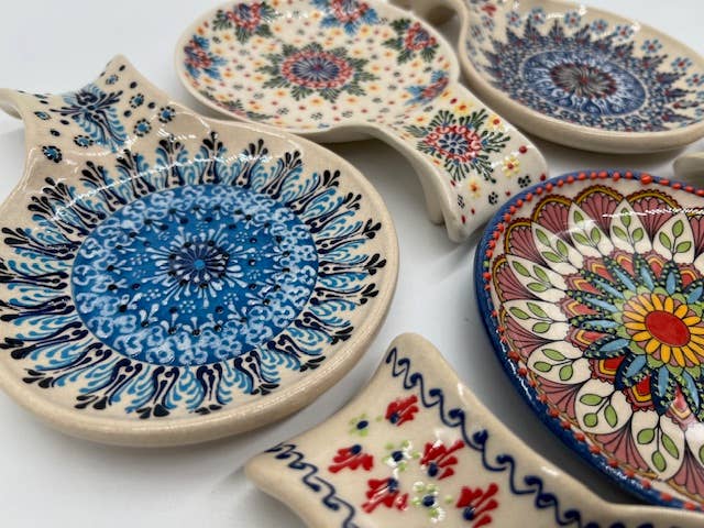 Natto USA - Wholesale Spoon Rest - Spoon Holders Lace * 12 Pack assorted *1