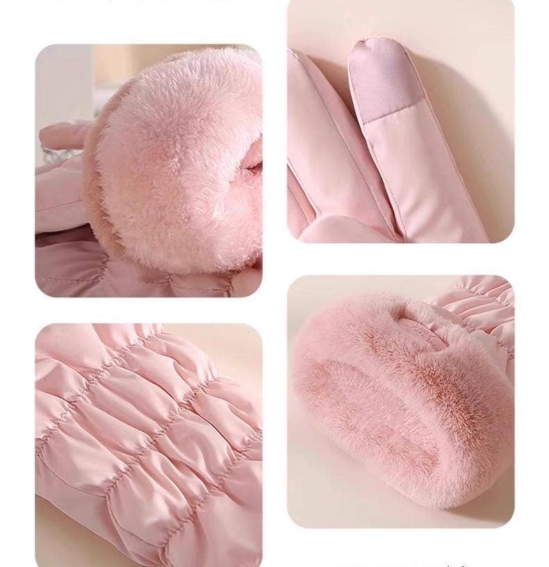 Tourtiwi - Wholesale Gloves - Women's - Women's winter thickened fleece touch screen warm gloves7