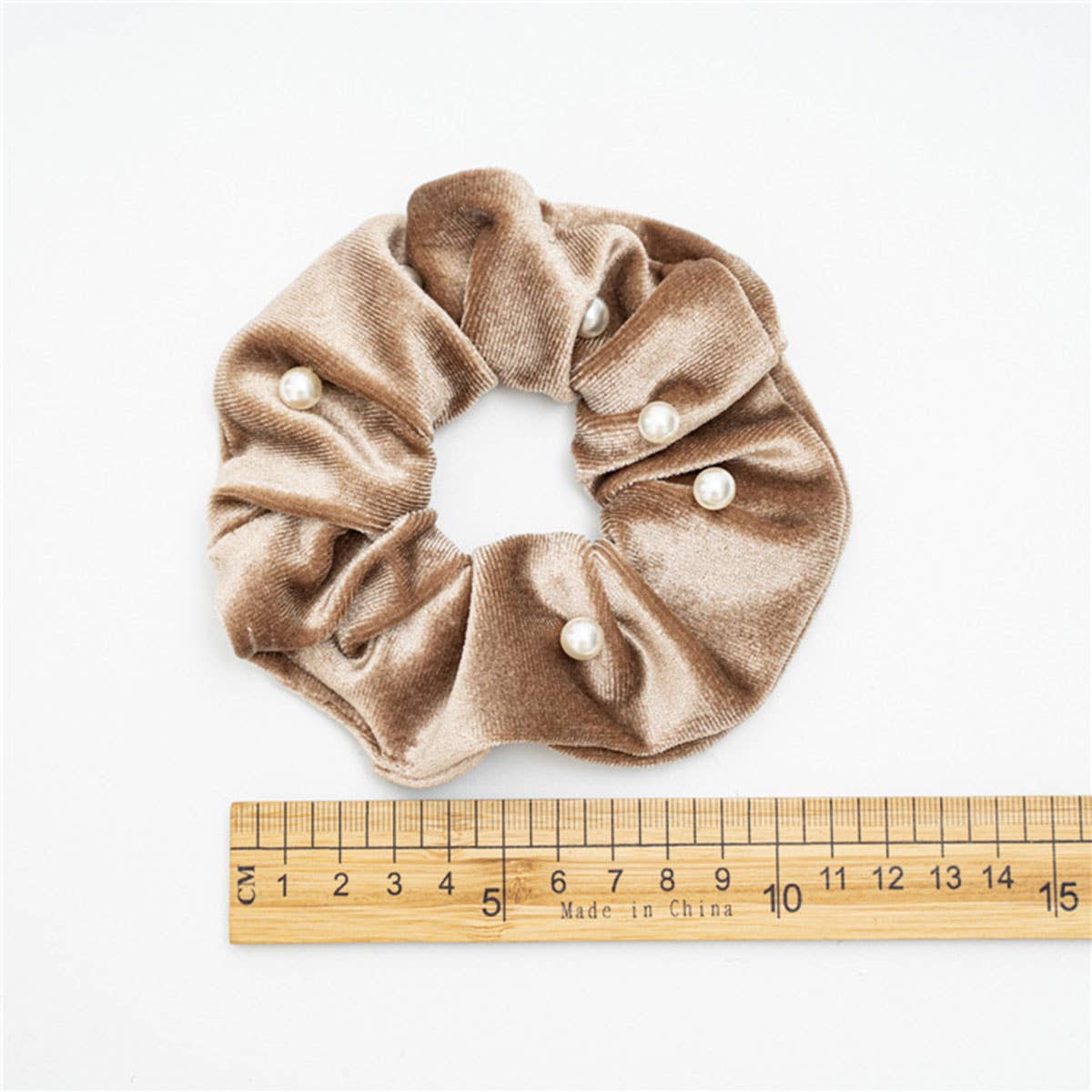 ACCITY - Wholesale Scrunchie - Women's - PEARL FUZZY HAIR SCRUNCHIES_CWAHA038212