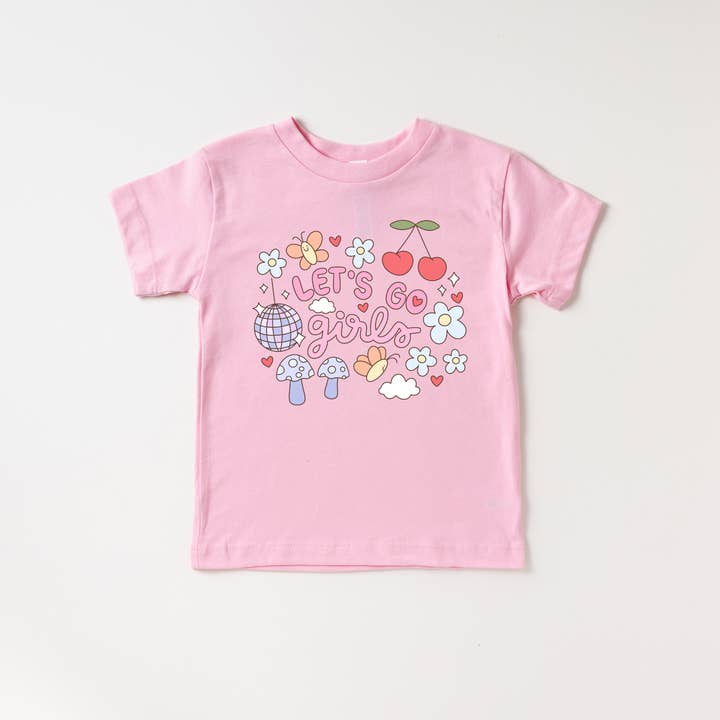Benny & Ray Apparel - Wholesale Screen Printed T-Shirt - Kids - Let's go Girls Summer Beach Toddler and Youth Shirt