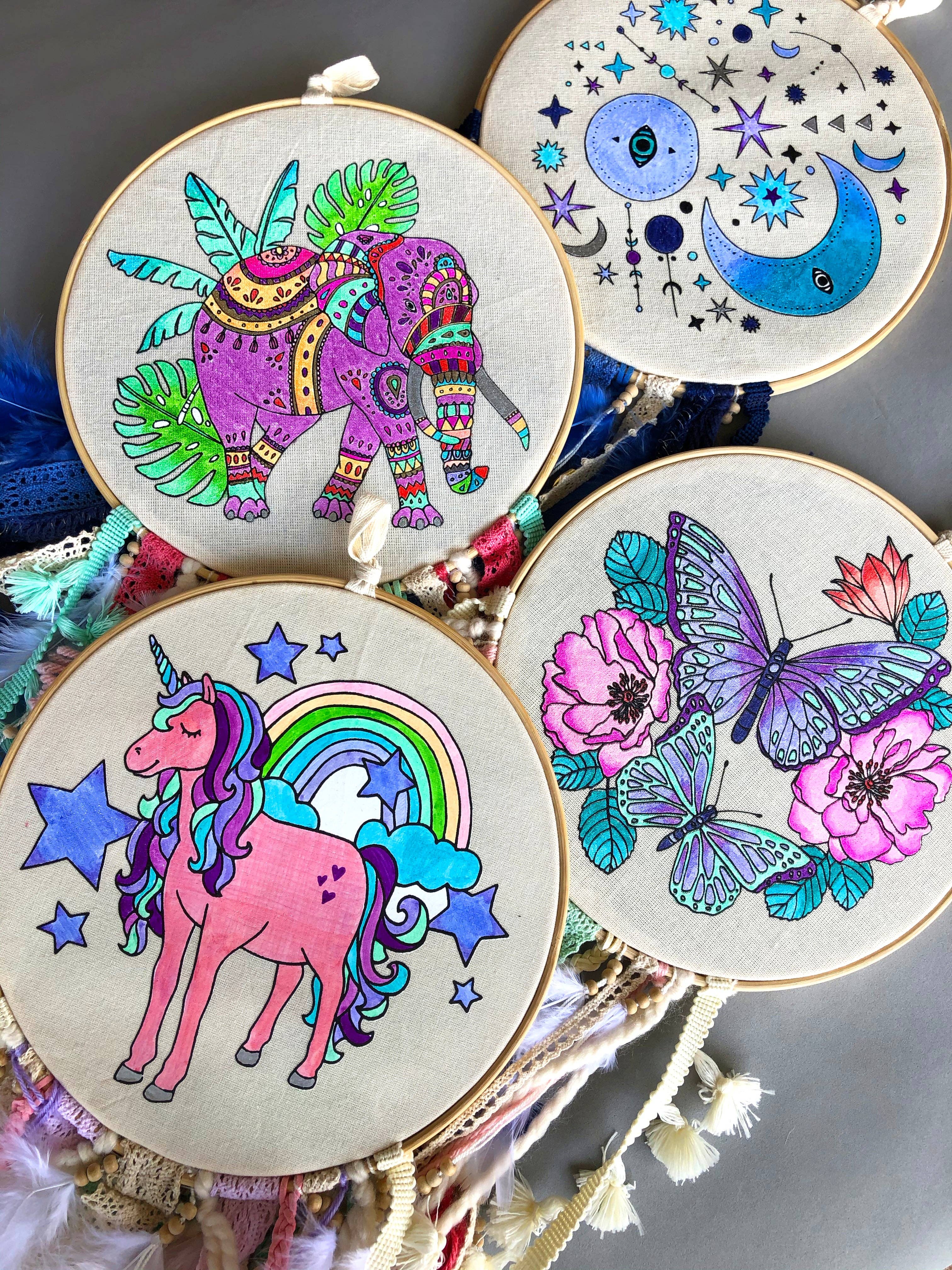 MANIK - Wholesale DIY Craft Kit - Kids - DIY Dreamcatcher Paint Kit craft kit + 5 SHARPIES12