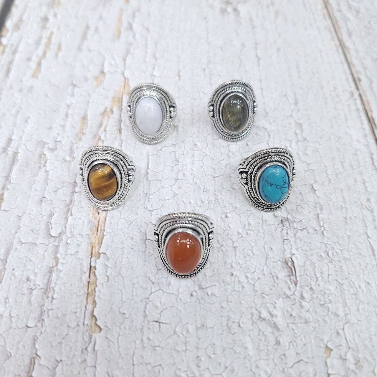 Hecho a mano - Wholesale Single Stone/Solitaire Ring - Colored stone ring12