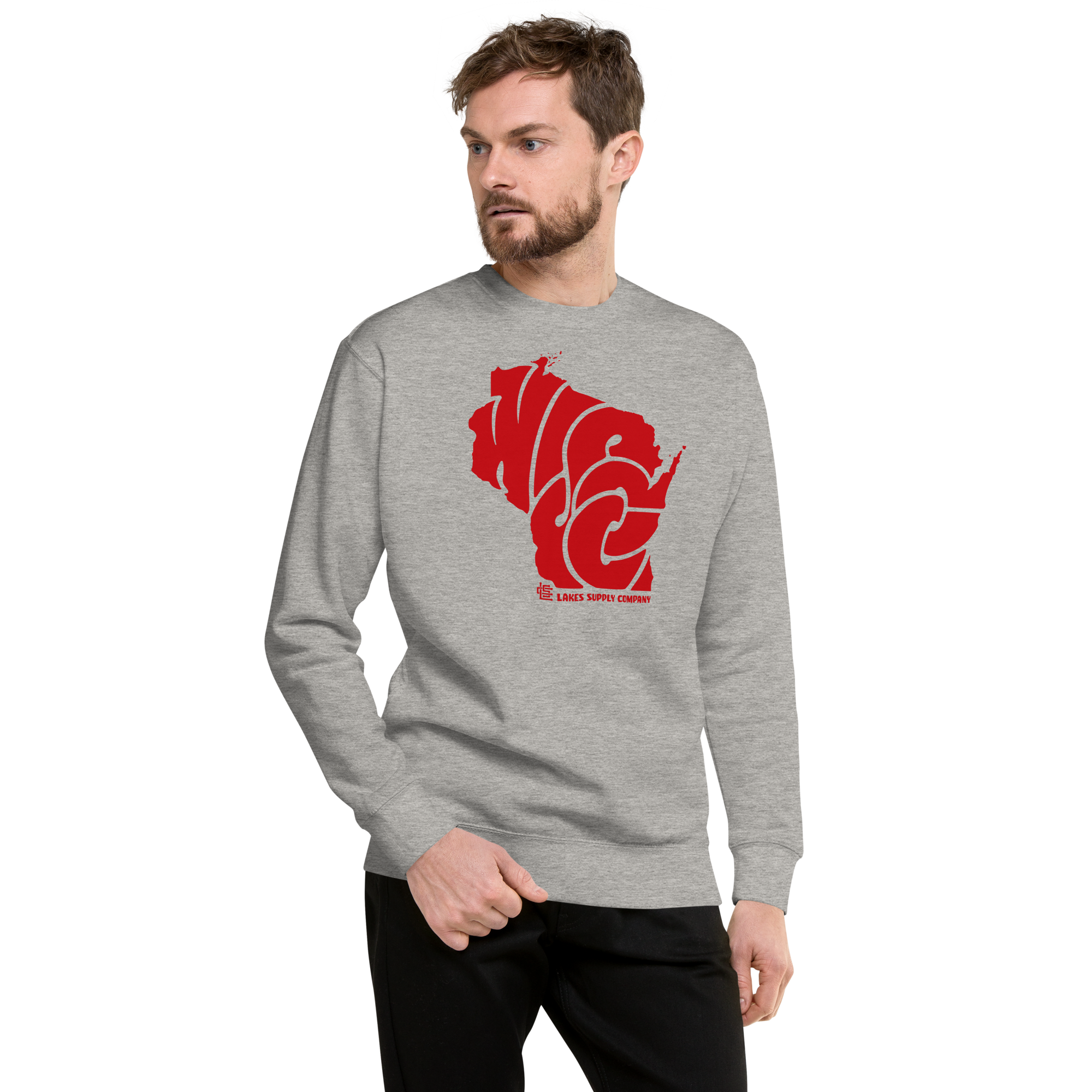 Lakes Supply Co. - Wholesale Graphic Sweatshirt - Unisex - Wisconsin State Sweatshirt7