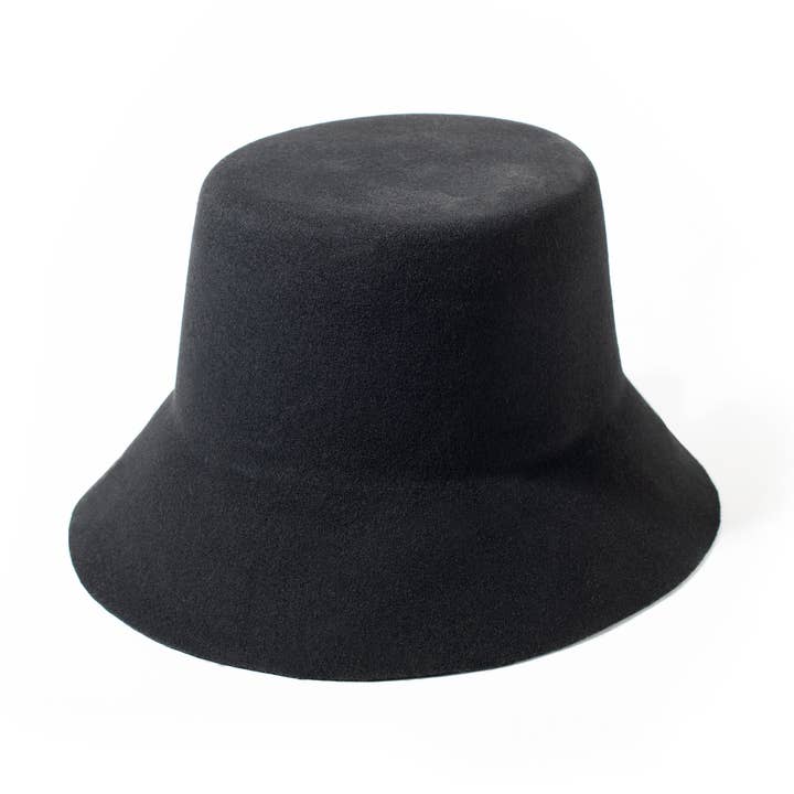 Uld Bucket Hat - Sort for engroshandel hos P´OOK Hats