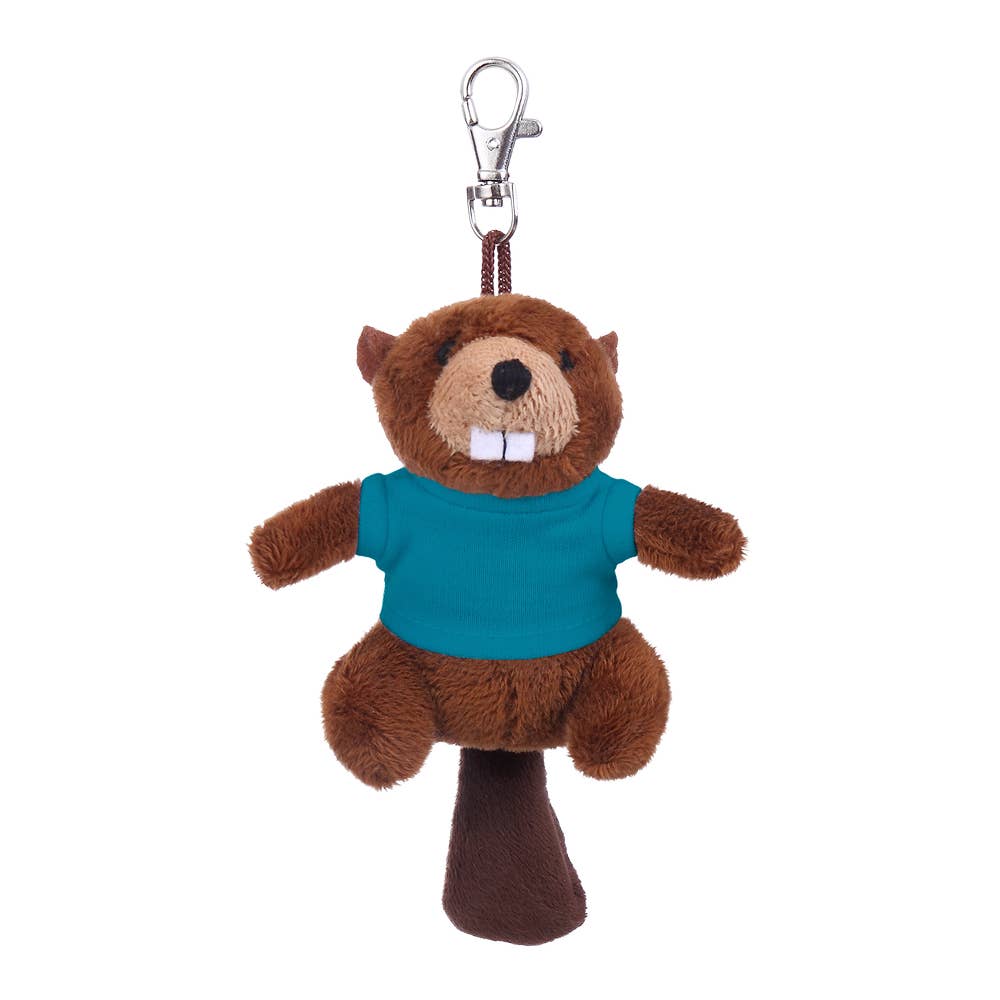 Plushland - Wholesale Keychain - Unisex - 4" Keychain - Beaver with customized shirt5