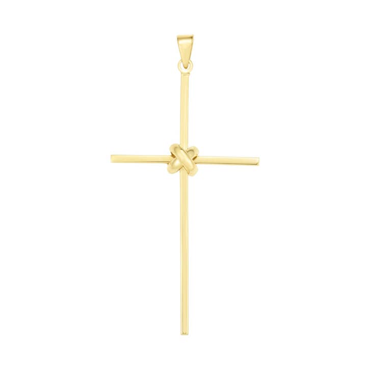 14kt Gold Yellow Finish Cross Pendant for wholesale by The Diamond Deal