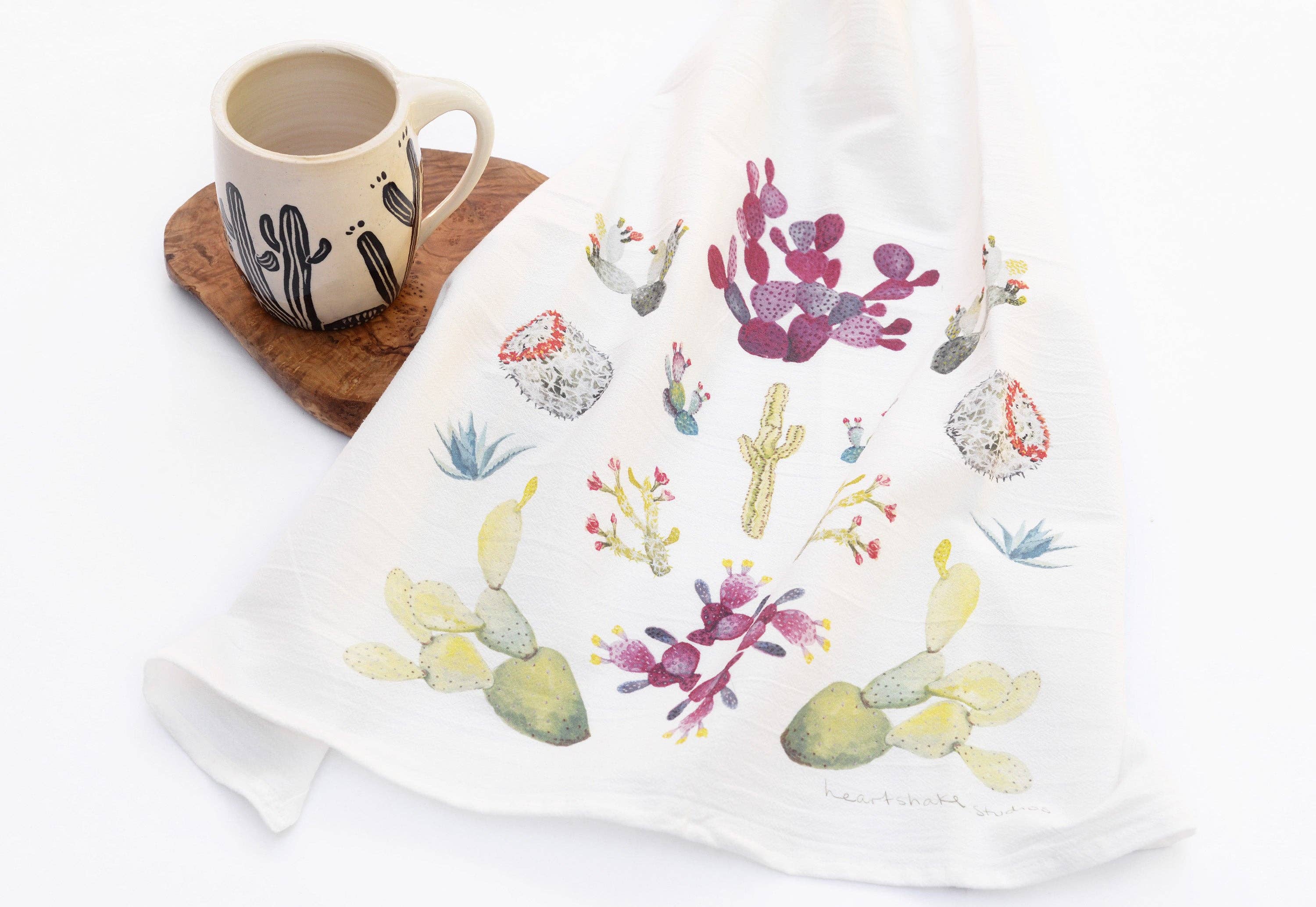 Heartshake Studios - Vendita all'ingrosso Strofinacci - Strofinaccio da tè Purple Cactus1