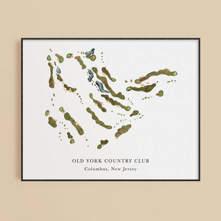 Old York Country Club Golf Print for wholesale by ally aiken design