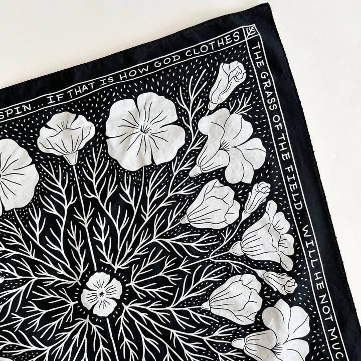 Chelsea Calkins Design - Wholesale Bandana - Women's - Flowers of the Field Bandana